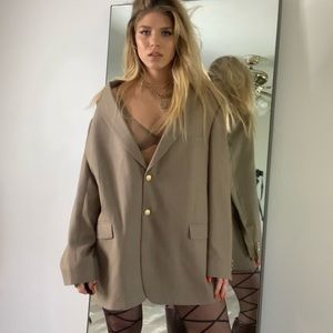 GORG VINTAGE LIGHT BROWN STAFFORD DOUBLE BREASTED BLAZER